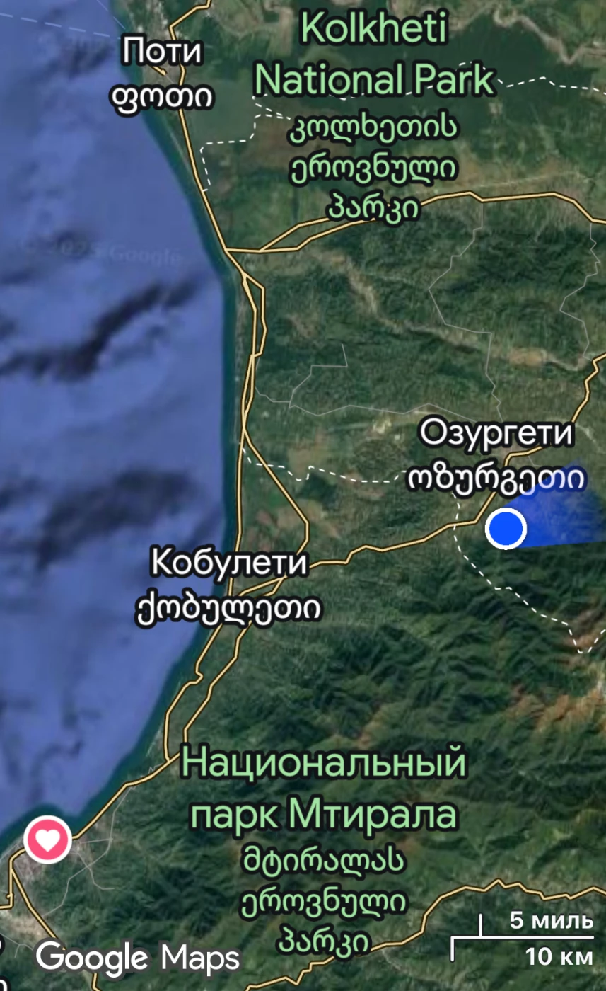 Map of Лихаури концепт посёлка с точкой притяжения со спа-отелем, уличным бассейном и различными активностями