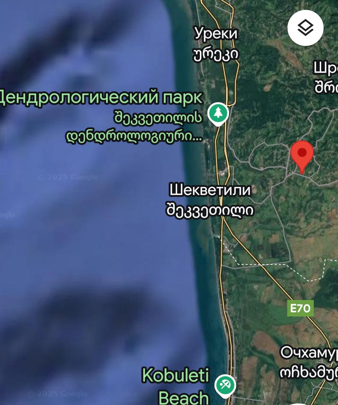 Map of Участок в с. Натанеби с домом